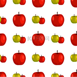 苹果包装图片图片_红色和绿色的苹果无缝模式。
