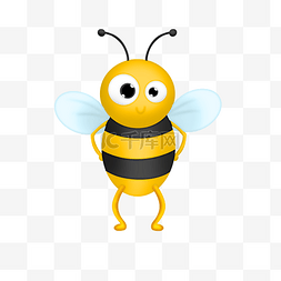 黄色虫子图片_可爱黄色小蜜蜂