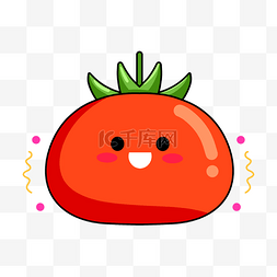 造型可爱盆帽图片_卡通西红柿可爱蔬菜贴纸表情