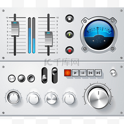 金属控件图片_模拟控件接口的元素集，矢量