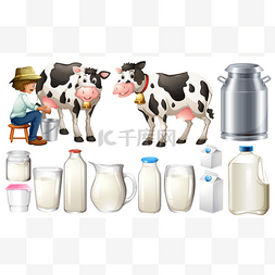 卡通系列牛图片_新鲜的牛奶