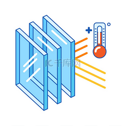 温度温暖图片_用玻璃层保持屋内的温暖温度。