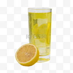 柠檬水玻璃杯饮料清爽
