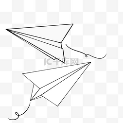 白色的纸飞机图片_左右飞行的纸飞机剪贴画
