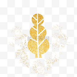 金粉几何形状树木
