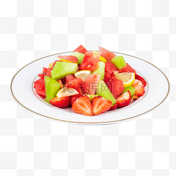 沙拉果图片_西瓜草莓水果沙拉