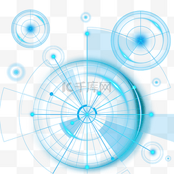 圆形特效图片_雷达光影科技扫描界面