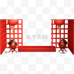 蒙牛图片_喜庆风格春节室内金牛电商banner