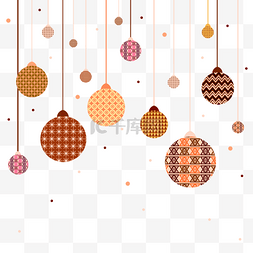 圣诞球抽象装饰花纹图形