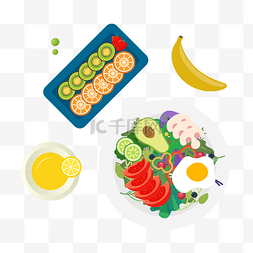 沙拉碗海报图片_素食主义沙拉素菜食物
