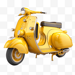 电瓶车一辆图片_交通工具电瓶车摩托车黄色车
