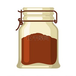 罐装的图片_玻璃罐装茶的插图。
