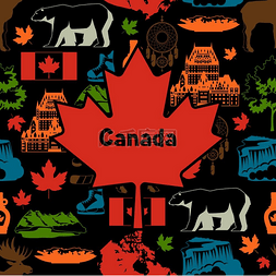 追梦人背景图片_加拿大背景设计加拿大传统符号和