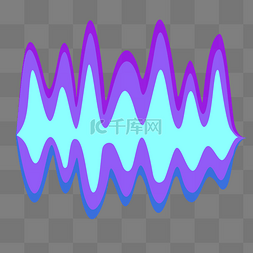 赛博朋克霓虹音量声波变化图