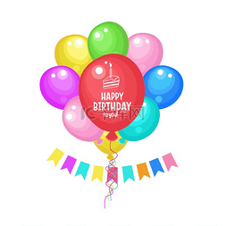 节日装饰气球图片_五颜六色的气球。