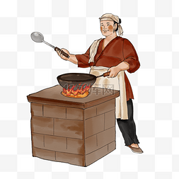 古代炒菜的厨师