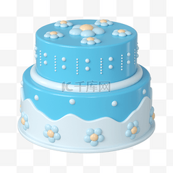 生日蛋糕双层图片_3DC4D立体儿童蛋糕