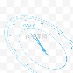 新年钟表图片_蓝色商务科技新年跨年快乐时间202