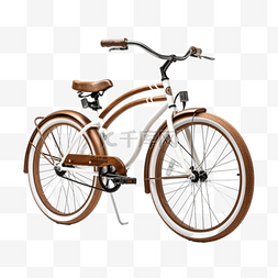 卡通手绘交通工具自行车