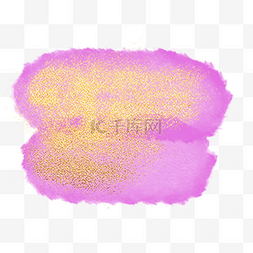 粉色抽象涂鸦金色装饰水彩污渍