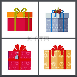 礼物一套图片_一套礼品盒，采用装饰性包装，彩