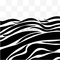 黑白粗线条画抽象艺术波纹背景