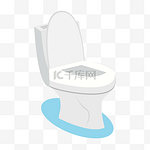 马桶厕所白色创意图片绘画