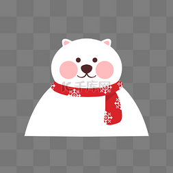 冬季冬天可爱白色北极熊