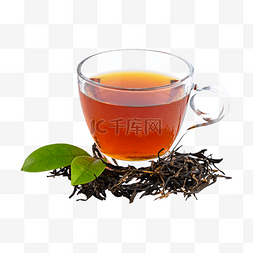 飘散的茶叶图片_红茶茶红热饮