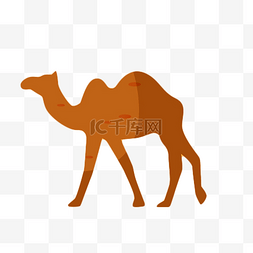 沙漠中行走的骆驼图片_动物骆驼