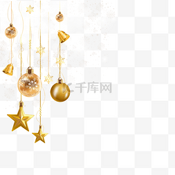 梦幻光斑图片_圣诞节梦幻金色装饰品