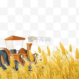 小麦丰收图片_智慧农业科技丰收麦子