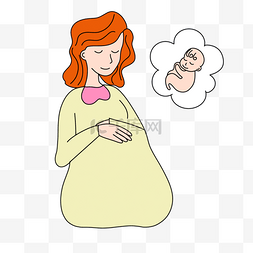 怀孕的图片_涂上怀孕的母亲