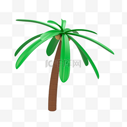 夏天树图片_3D夏天夏季椰树椰子树植物树木