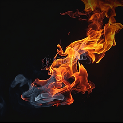 火温暖图片_燃烧火焰流体元素