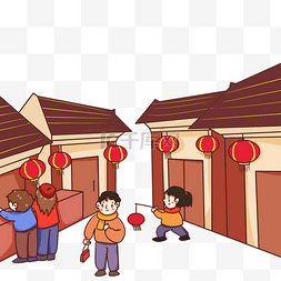 庙会图片_新年春节庙会街景