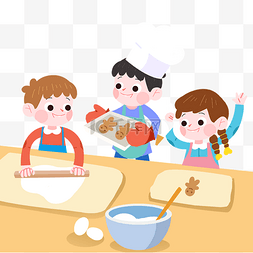 母女下厨图片_儿童学生劳动做菜下厨劳动