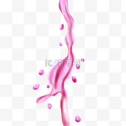 飞溅的粉色液体