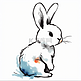 蜡笔手绘可爱兔子