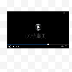 视频播放图片_视频播放器界面黑色立体播放按钮