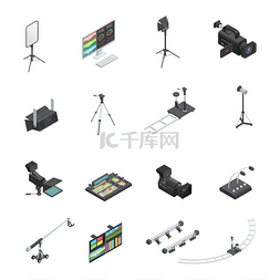 专业相机相机图片_广播设备图标集。