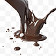 巧克力色液体飞溅效果水花
