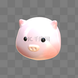小猪免扣png图片_可爱小猪免扣3D反光