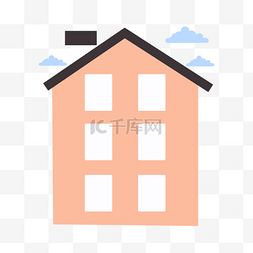 炫彩的背景图片_房子建筑粉色图片绘画创意