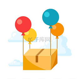 送运费险包邮图片_带送货箱的气球。
