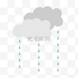 可爱天气图标图片_可爱天气图标卡通下雨的乌云