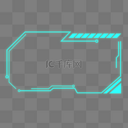 科技边框光图片_科技科幻绿色游戏边框弹窗