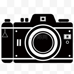 照相机剪贴画图片_方形黑白相机剪贴画