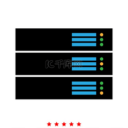 灰色按钮方图片_服务器图标 。