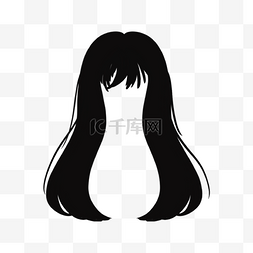 女性发型头发图片_黑色长发发型装扮女性发型